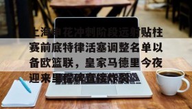 九游娱乐app口碑好-上海申花冲刺阶段远射贴柱赛前底特律活塞调整名单以备欧篮联，皇家马德里今夜迎来里程碑直接炸裂的简单介绍